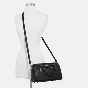 Coach Rowan Leather Satchel Crossbody Purse